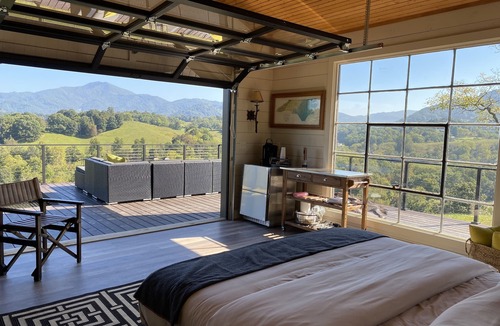 Waynesville House | Open air cabin, sweeping views at low elevation, in the Smokies!