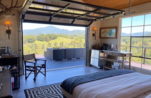 Waynesville House | Open air cabin, sweeping views at low elevation, in the Smokies!