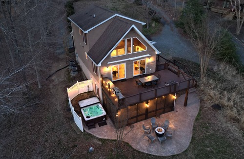 Bumpass House | Peaceful Lakefront Retreat with Hot Tub, Firepit and Boat Dock