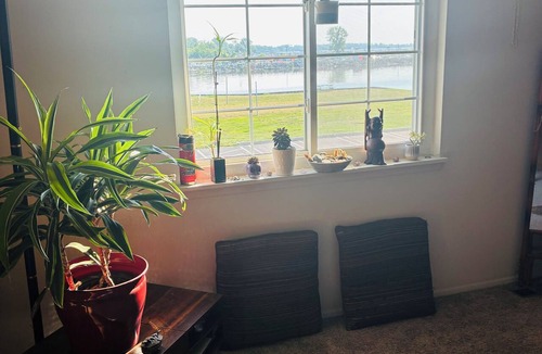 Harrison Township Apartment | Peaceful Waterfront End-Unit Loft. Fully Furnished. 2BR/2BA
