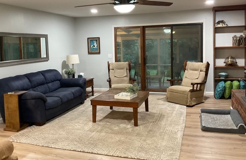 Clarks Chapel House | Pet-Friendly Home with Fully Fenced-In Backyard, Firepit, Screened-In Porch