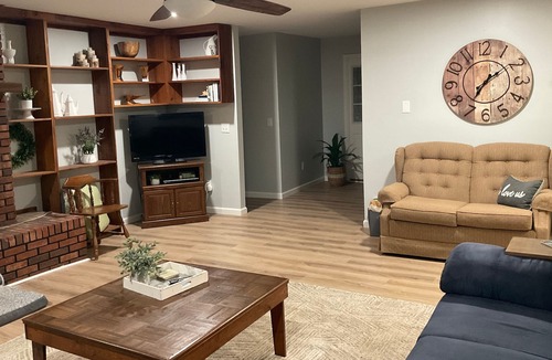 Clarks Chapel House | Pet-Friendly Home with Fully Fenced-In Backyard, Firepit, Screened-In Porch
