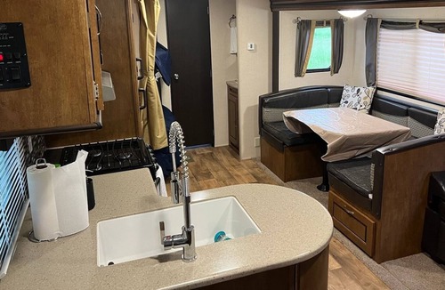 Washington Island House | Quiet island camping! Family sized camper with updated appliances!