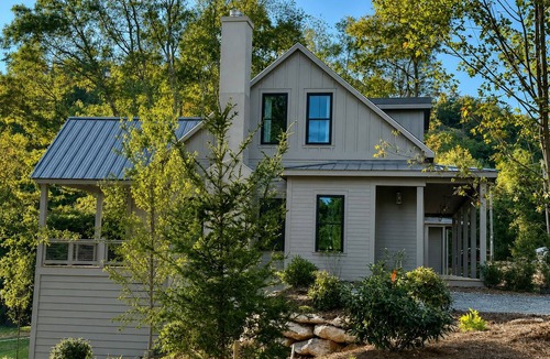 Cashiers Cottage | Rabbit Ridge New Designer Cottage Screened Porch + Wood Fireplace | EV Charger