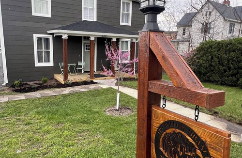 Romney Apartment | Renovated Historic 1870 Home 2 BR Suite on 1st Floor Full Amenities Firepit Deck