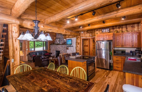 Gnaw Bone Cabin | Secluded Log Cabin w/Pond, Hot Tub & Game Room 3BR, 3.5BA