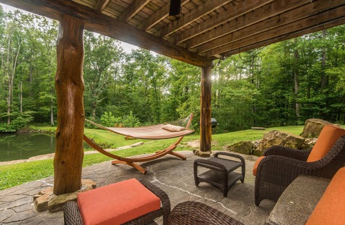 Gnaw Bone Cabin | Secluded Log Cabin w/Pond, Hot Tub & Game Room 3BR, 3.5BA