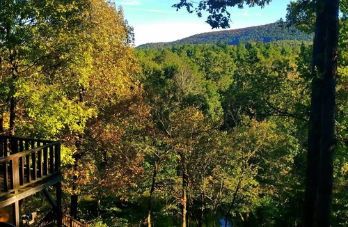 Caddo Gap Cabin | Secluded River Cabin Retreat with Outdoor Bathhouse and Kayaks on 80 acres!