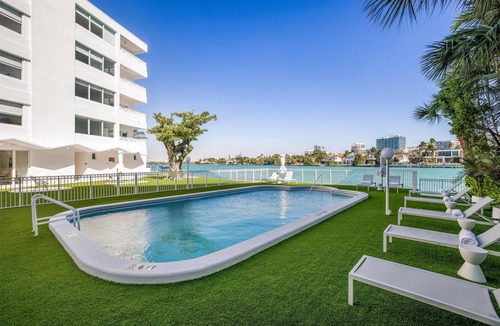 Bay Harbor Islands Apartment | Serene Waterfront 1BR, Miami Balcony Views