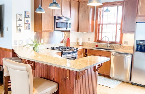 Traverse City Apartment | Smittys TC Victorian Carriage House Meets Urban Loft Granite, Maple, Stainless