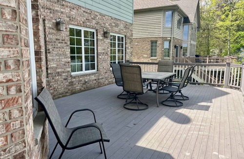 La Porte House | Spacious 6-bedroom house ON PINE LAKE with dock and PONTOON included