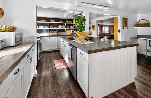 Calumet House | Spacious home with charming lodge feel – In town, one block from trails!
