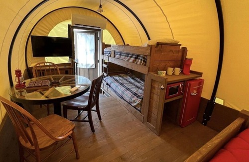Lancaster Cabin | Stay in a unique Conestoga Wagon with room for 4