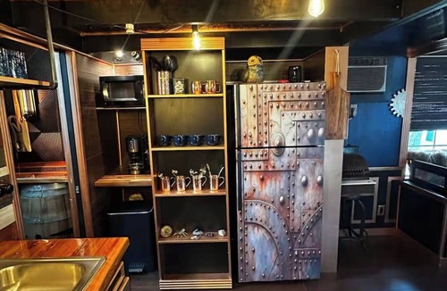 Hudson Bend House | Steampunk Tiny House w/Loft Near Lake Travis