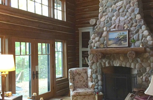 New Era Cabin | Stunning Lake Michigan Log and Stone Cabin