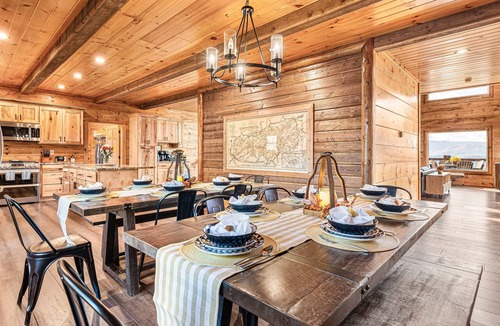 Sevierville House | Stunning Views! Firepit/Hot Tub/Games&Theater Room