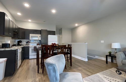 Johnson City House | Stylish 2BR Townhome with Garage & Modern Flair