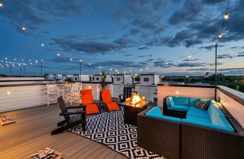 Katie Hill Neighborhood House | Summer rooftop decks, hot tub, speakeasy lounge near Nissan Stadium
