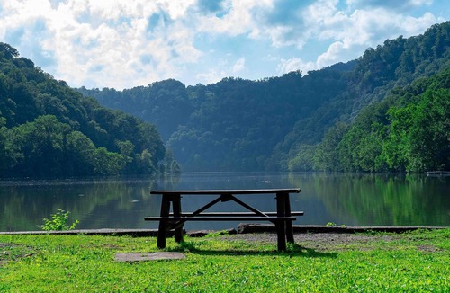Ansted RV Rental | Tentrr State Park Site - WV Hawk's Nest State Park - Site D - Single Camp