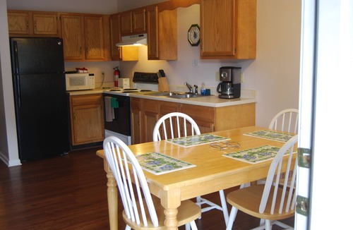 Russell Springs Cabin | Two Bedroom Cabin With Covered Back Deck- no cleaning fees! @LakePointe Resort