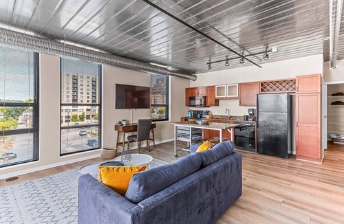 Old West Side Apartment | Urban Condo with Balcony in Downtown Ann Arbor