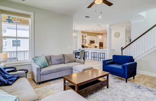 Palmetto Dunes House | Walk to Fish Haul Beach - brand-new home with multiple decks, AC & fast WiFi