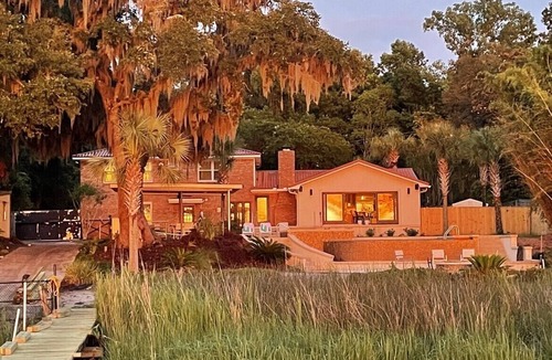 North Charleston House | Welcome to The River House! Private Pool! River View! Dock! Sunset! 5br!