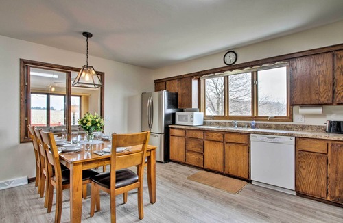 Merrimac House | Wisconsin River Valley Farmhouse: Fire Pit & View