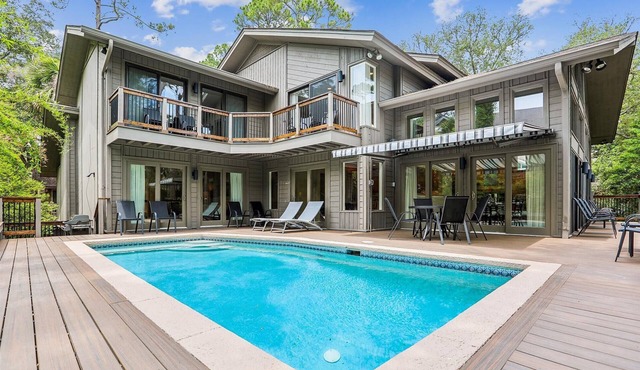 20 Red Cardinal ~ Private 2nd Row Ocean Home Next to Sea Pines Beach Club!