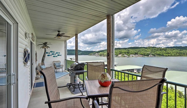 Balcony & Seasonal Pool: Lakefront Ozark Condo