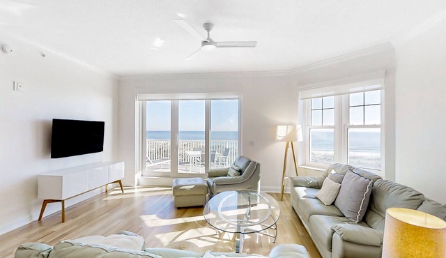 Beautiful Oceanfront Getaway w/Shared Pool, Central AC, Elevator, & W/D