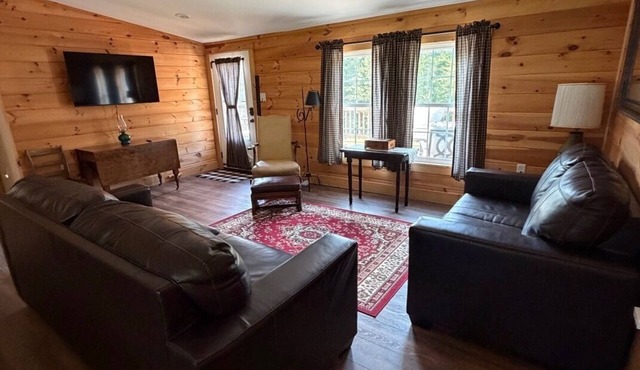 Cabin Fever II is a cozy 3-bedroom cabin in the foothills of the Blue Ridge.