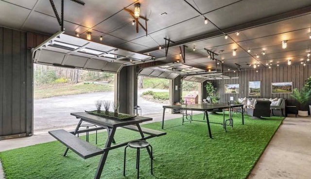 Camp Rockmont retreat with hot tub, game room, & outdoor fireplace