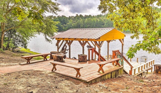 Cheery Swansea Home on Calmont Pond w/Dock!