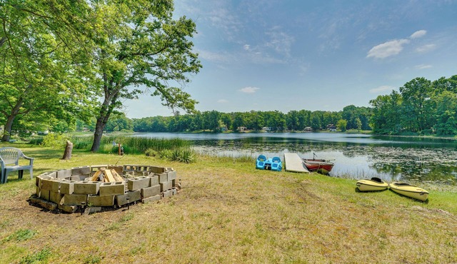 Lakefront Brohman Retreat w/Dock & Fire Pit!