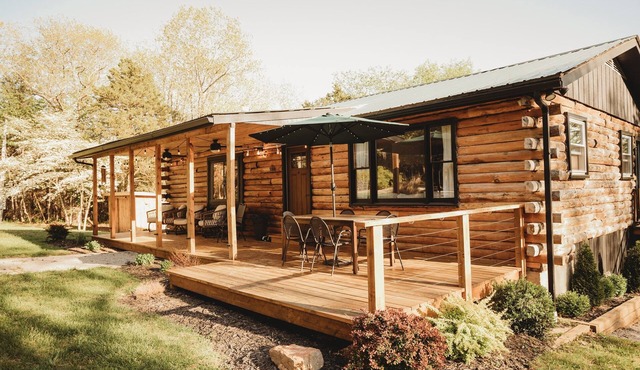 Log Cabin on 10 Acres | Fire Pit & Pets Welcome