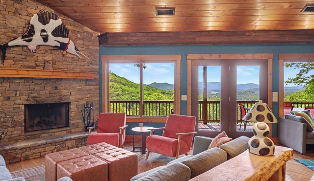 Mountain & Lake Views, 100 Private Acres, plus a Collection of Southern Folk Art