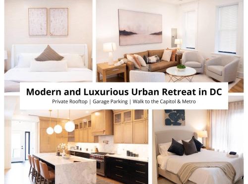 NEW! LUX 4BR + Rooftop | Parking | Metro