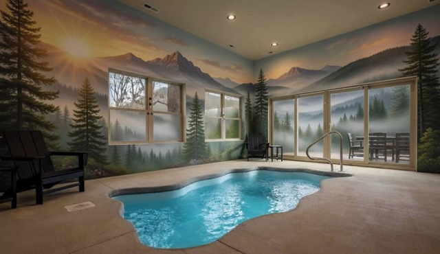 New Pool Cabin! Luxury Design, Game Rm, Hot Tub!