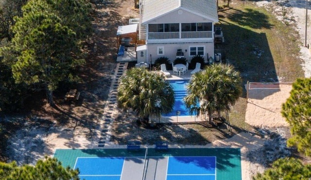 Our Serenity Now: Private Pickleball & Private Pool: Coastal Ft Morgan Retreat
