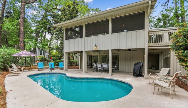 Pup Friendly, 4BR Sea Pines Home Just 3 Rows from the Ocean!