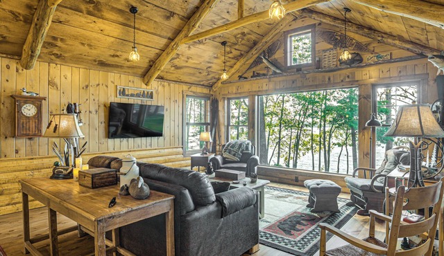 Quiet Lakefront Conover Cabin Near ATV Trails