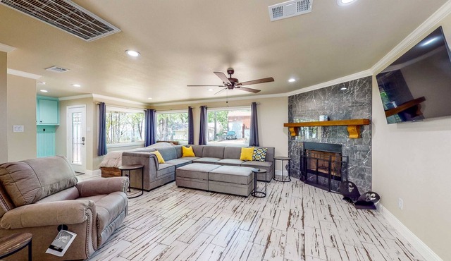 Recently remodeled lake retreat with fireplace