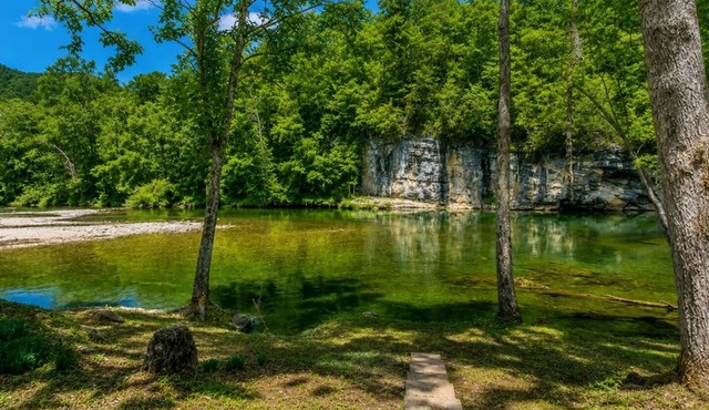 River Frontage♥Outdoor Fireplaces♥Hot Tub♥3 King Masters♥Secluded♥Easy Access