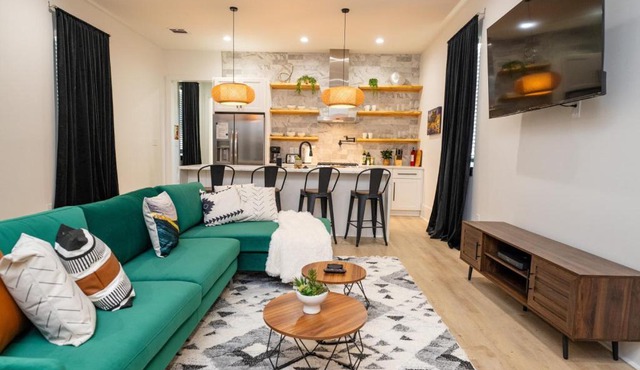 Shimmering New NOLA Home TVs in Bedrooms & Parking