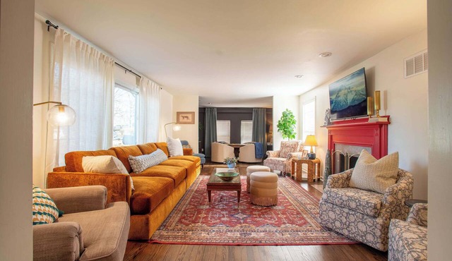 Sprawling boldly designed home featuring 3 king beds, with a movie and game room