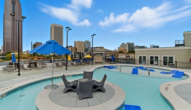 Two Major international sporting event Suites · Sleeps 8 · Rooftop Pool · Private Balconies