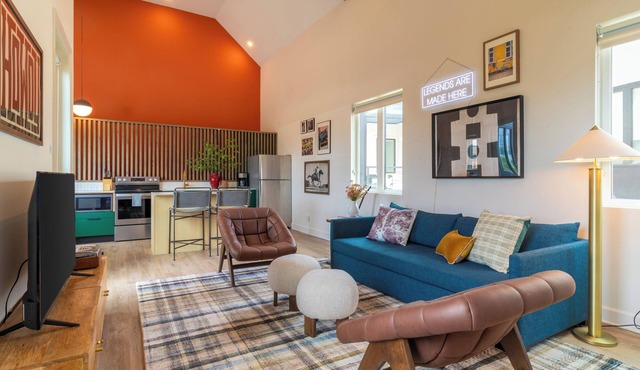 Walk to Broadway + Balcony | Conway 2BR Suite