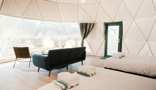 Deluxe Tent, 2 Queen Beds, Mobility Accessible, Park View
